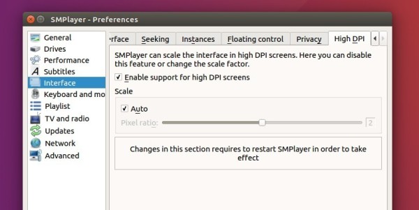 SMPlayer High DPI