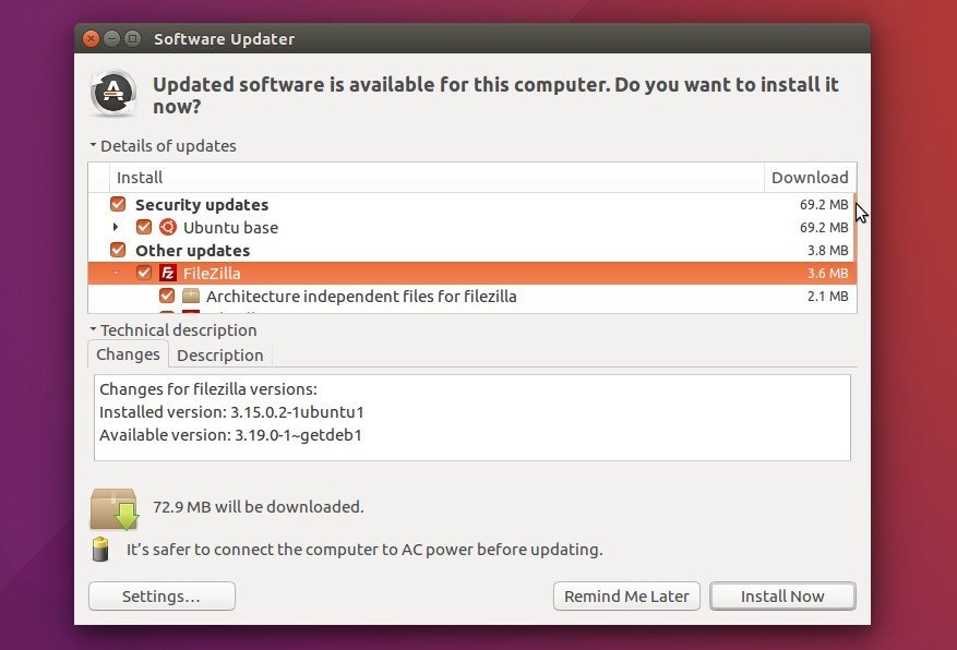 Filezilla update ubuntu chrome issue with comodo certificate