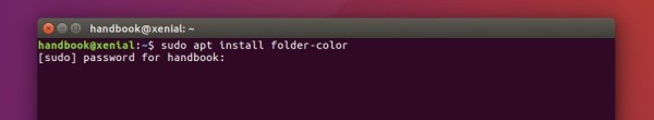 Install folder color