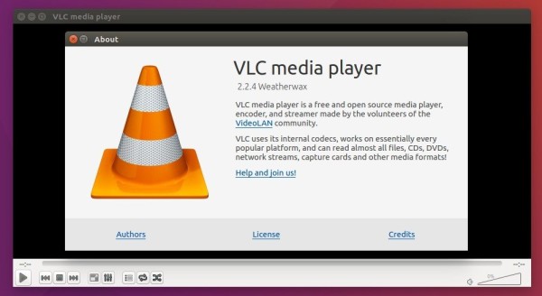 VLC 2.2.4 in Ubuntu 16.04