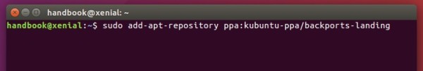 Kubuntu Backports Landing PPA