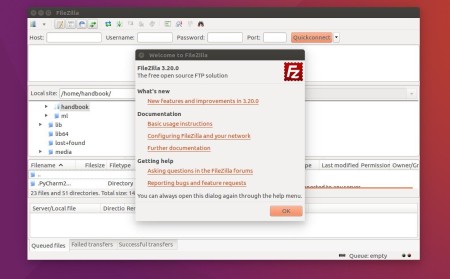 ubuntu filezilla crash