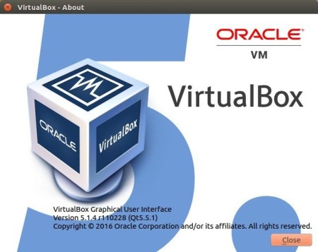Virtualbox 5.14 about 