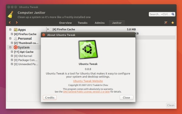 Ubuntu Tweak in Ubuntu 16.10