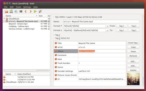 Kid3 Audio Tagger