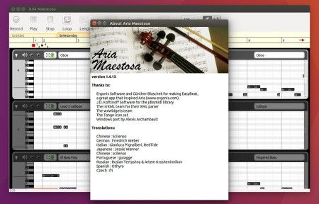 Aria Maestosa Midi Tracker Editor