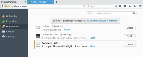 Firefox Compact Themes