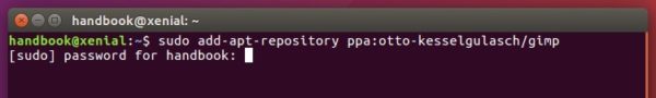 GIMP PPA for 16.04