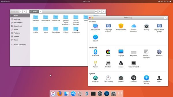 Gnome Shell in OS X style
