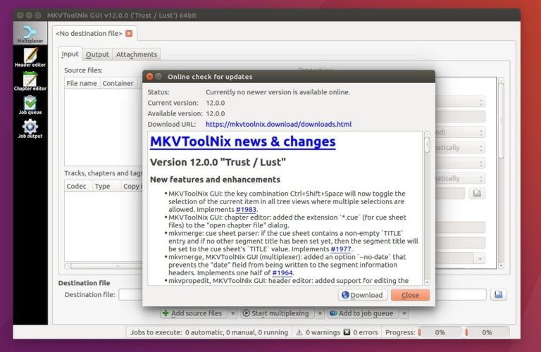 MKVToolnix 78.0 for ios instal