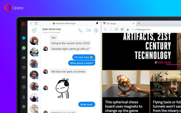 opera social messengers