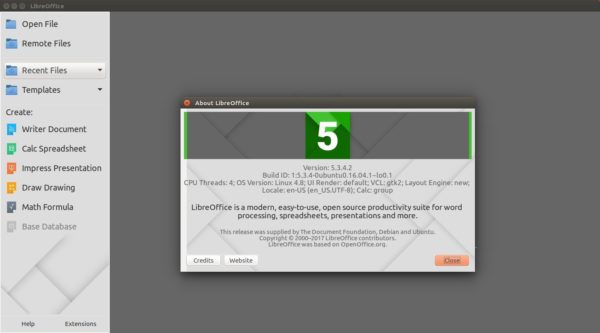 LibreOffice 5.3.4