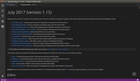 Visual Studio Code 1.15 Released with Large File Improvements ...
