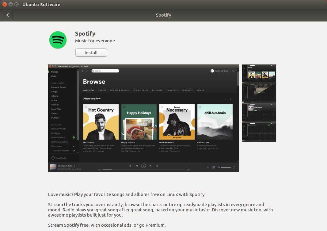free instals Spotify 1.2.17.834