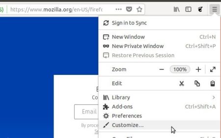 remove title bar firefox