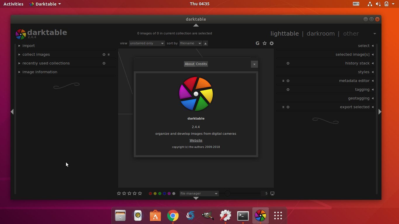 download the new for android darktable 4.4.0