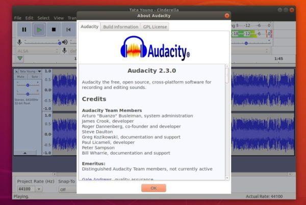 Audacity 2.3.0