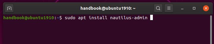 Как открыть nautilus с правами root ubuntu