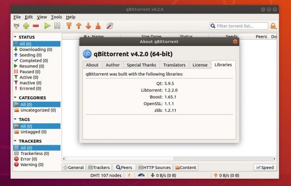 qBittorrent 4.5.4 instaling