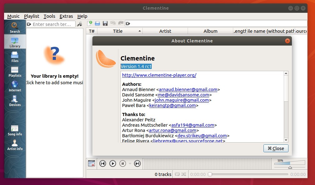 Clementine 1.4.0 RC1 (892) for ipod download
