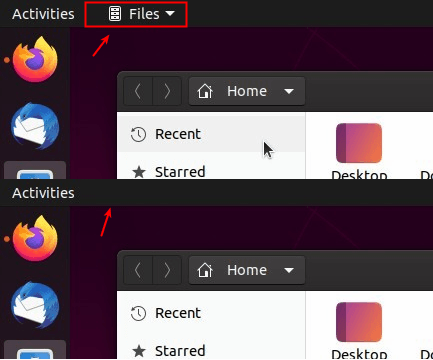 how to lock menu bar to gedit in ubuntu