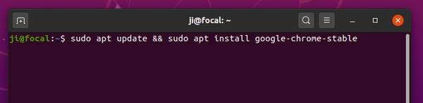 sudo apt get update chrome