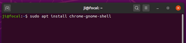 Sudo Apt Install Chrome Gnome Shell