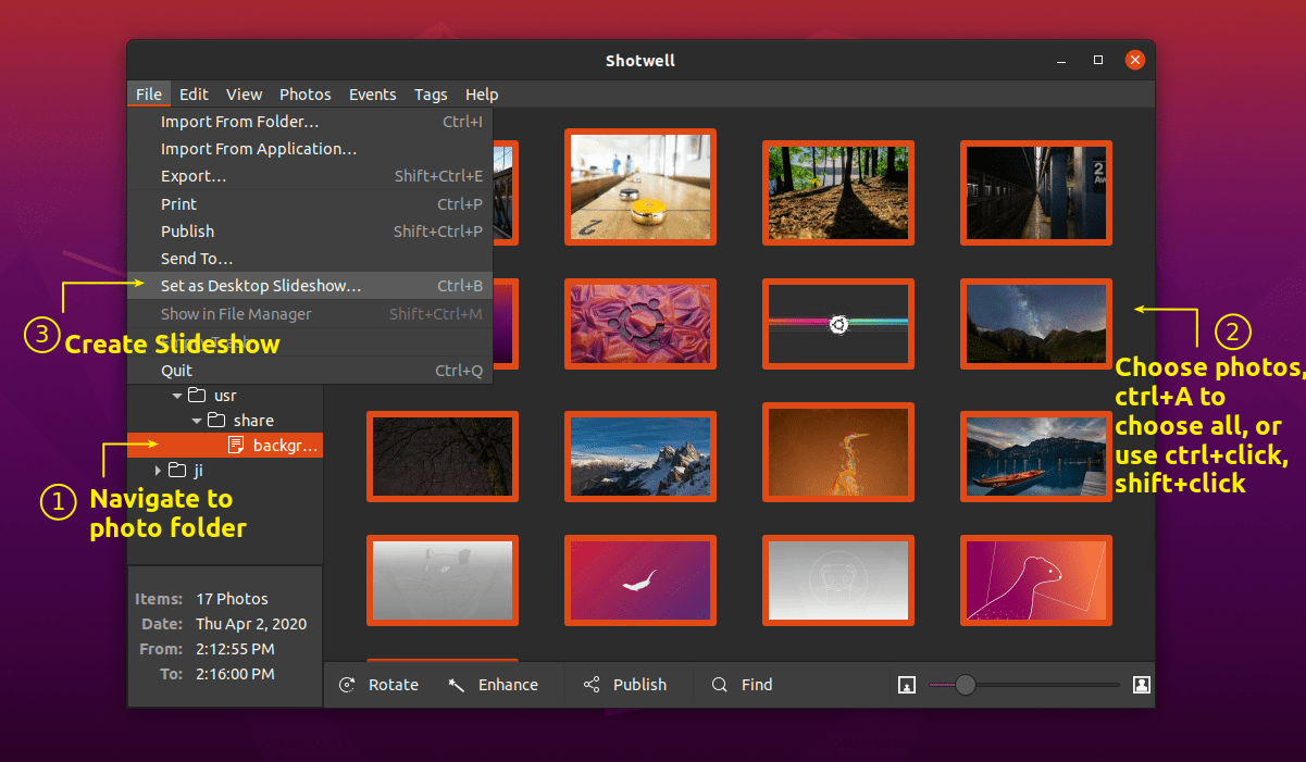 How to Set Custom Wallpaper Slideshow in Ubuntu  – UbuntuHandbook