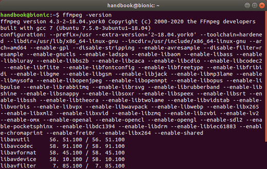 ubuntu ffmpeg check