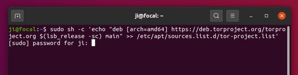 ubuntu 20.04 tor browser install