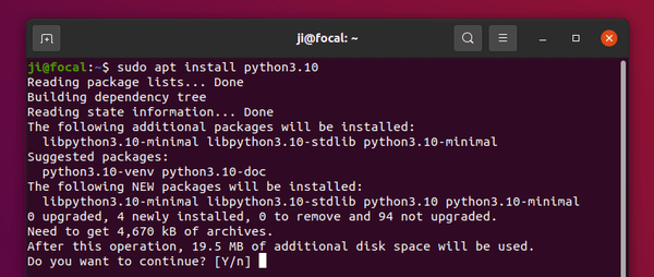 sudo apt get install python3 tk