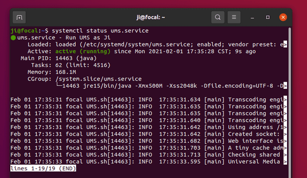 ubuntu 16.04 install universal media server
