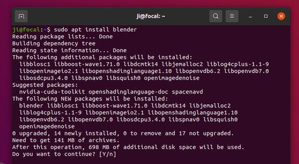 blender ubuntu 20.04