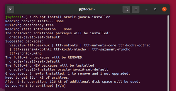 java 16 ubuntu