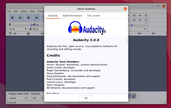 Audacity как установить на ubuntu