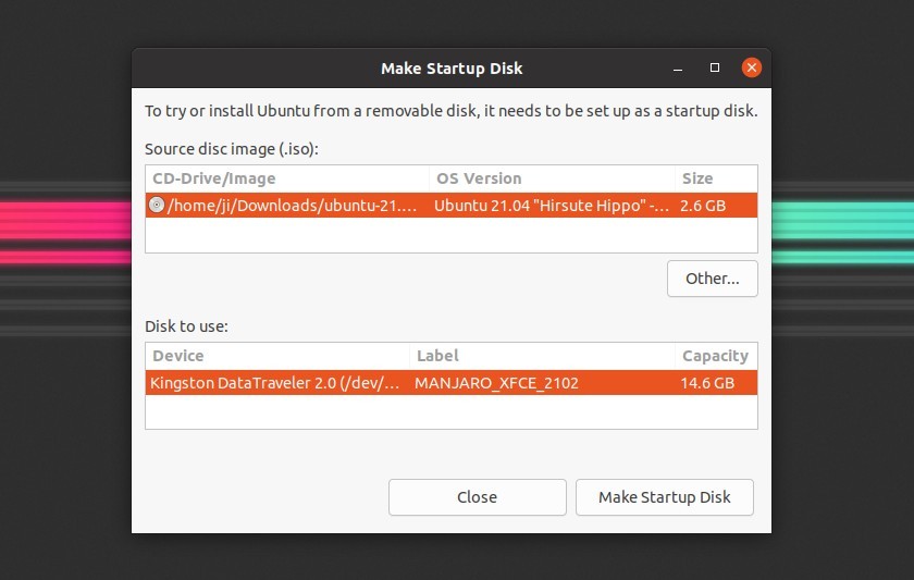 ubuntu 10.10 universal usb installer