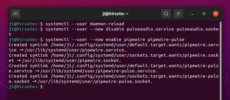 Linux замена pulseaudio на pipewire