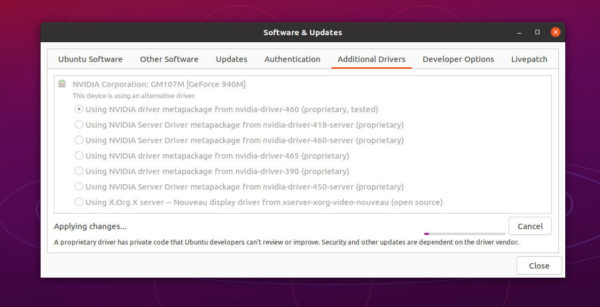 ubuntu nvidia driver