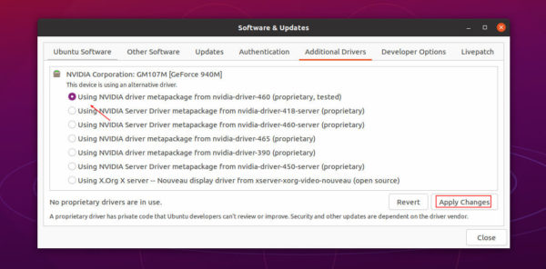 ubuntu nvidia driver