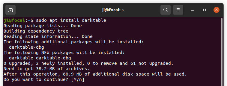 darktable install