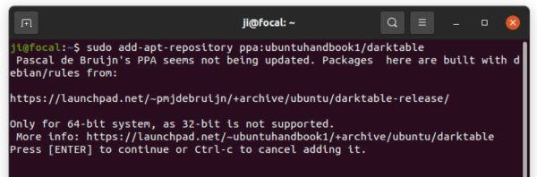 install darktable ubuntu