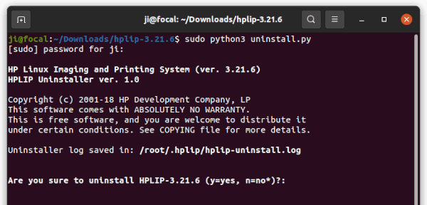 Как удалить hplip на ubuntu