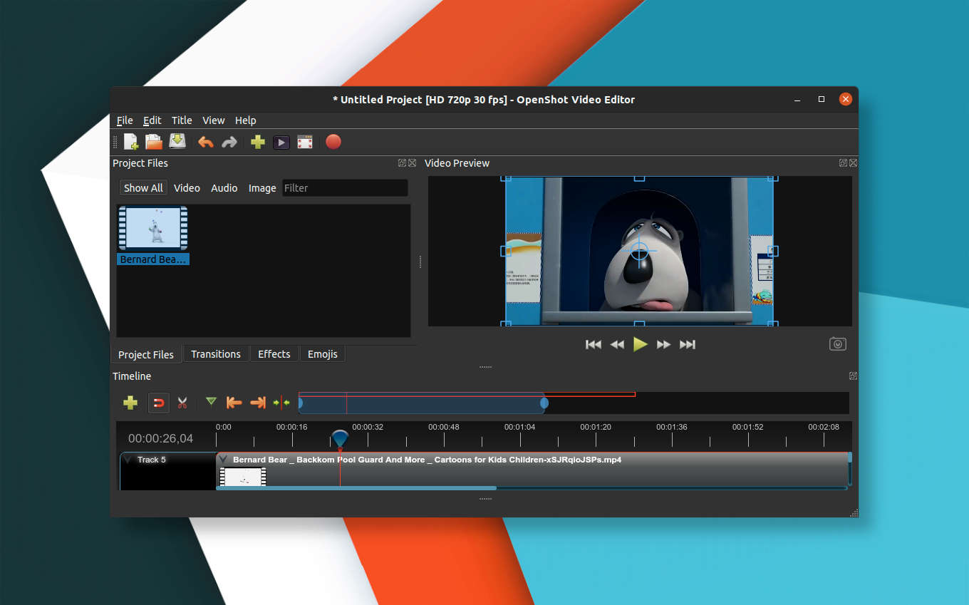 make a sa video with openshot video editor