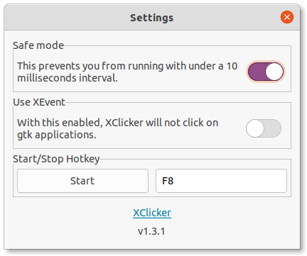 XClicker is a Simple Auto Clicker for Linux Desktops